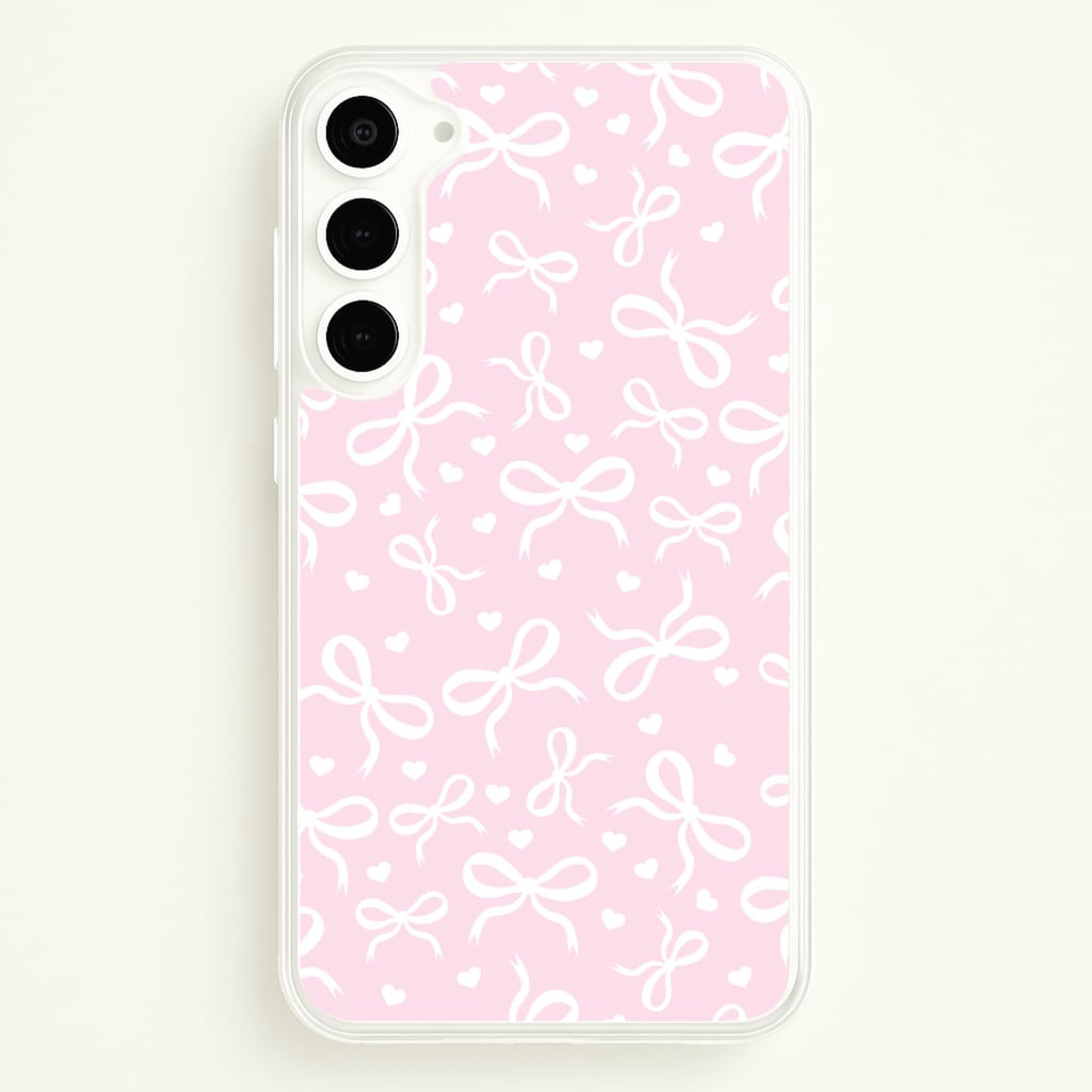 Coquette Bows And Hearts Baby Pink Phone Case