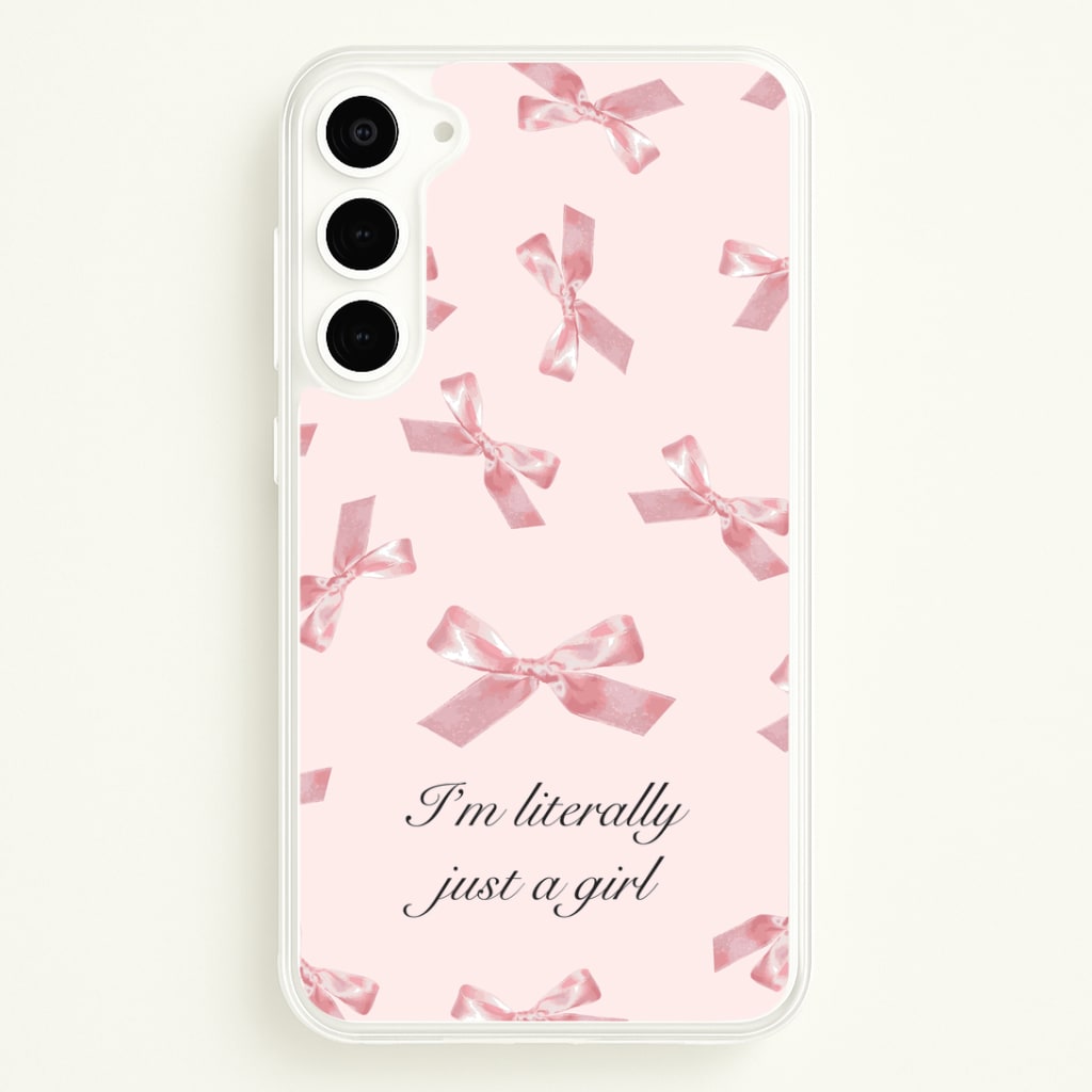 I'm Literally Just A Girl Bows Pattern Phone Case