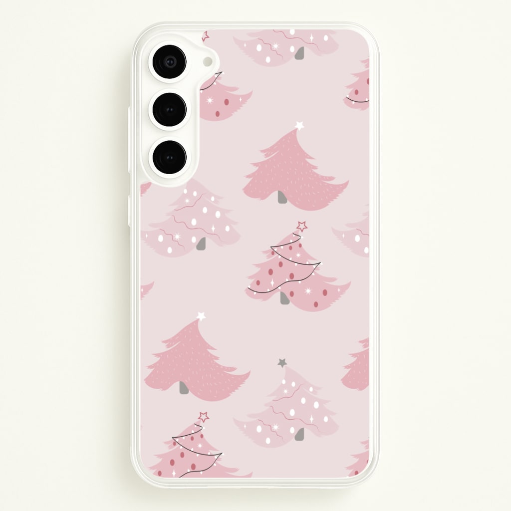 Pink Christmas Tree Pattern Phone Case