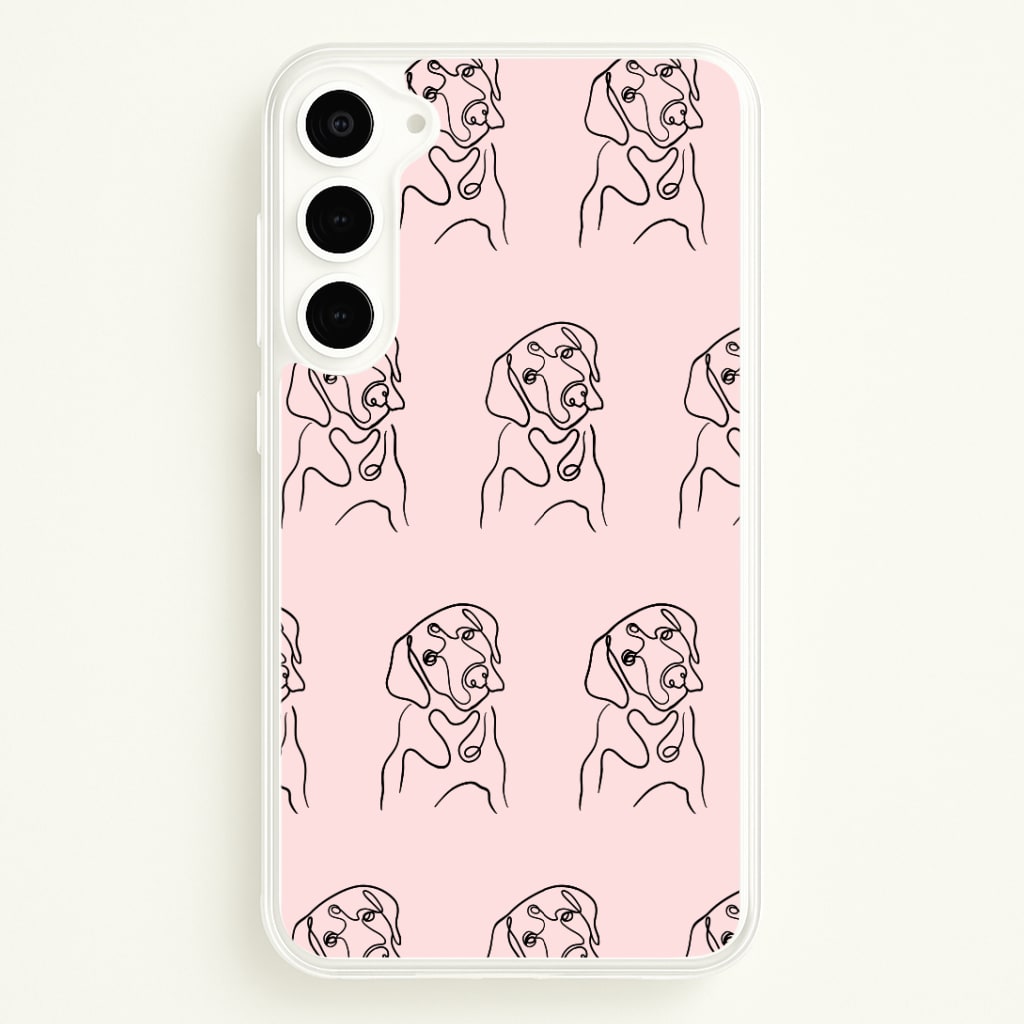 Labrador Outline - Dog Pattern Phone Case