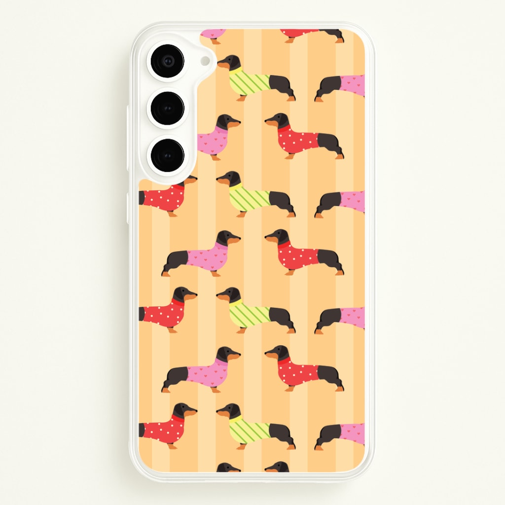 Dachshunds In Sweaters Pattern Phone Case