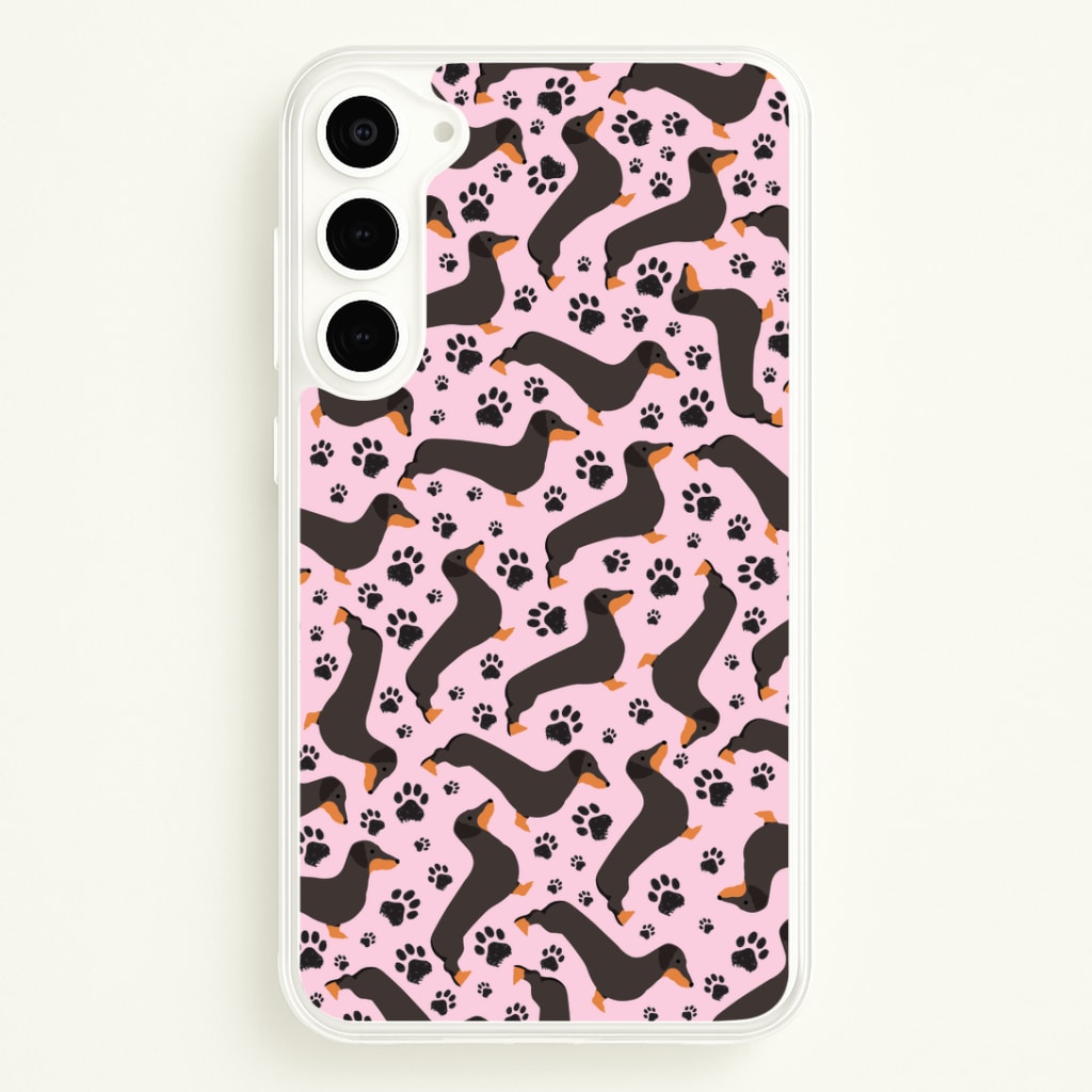 Dachschunds And Paws Pattern Phone Case