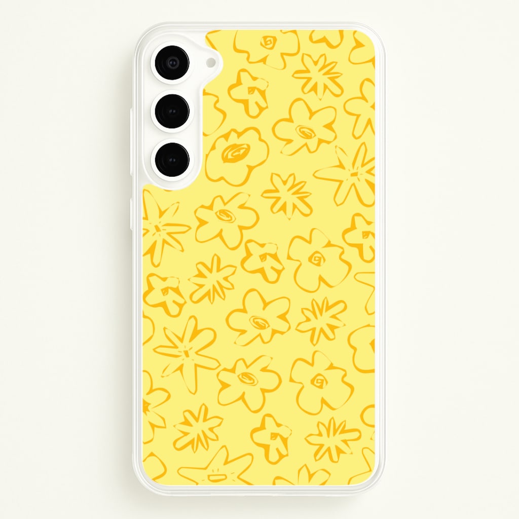 Yellow And Orange - Floral Patterns Phone Case