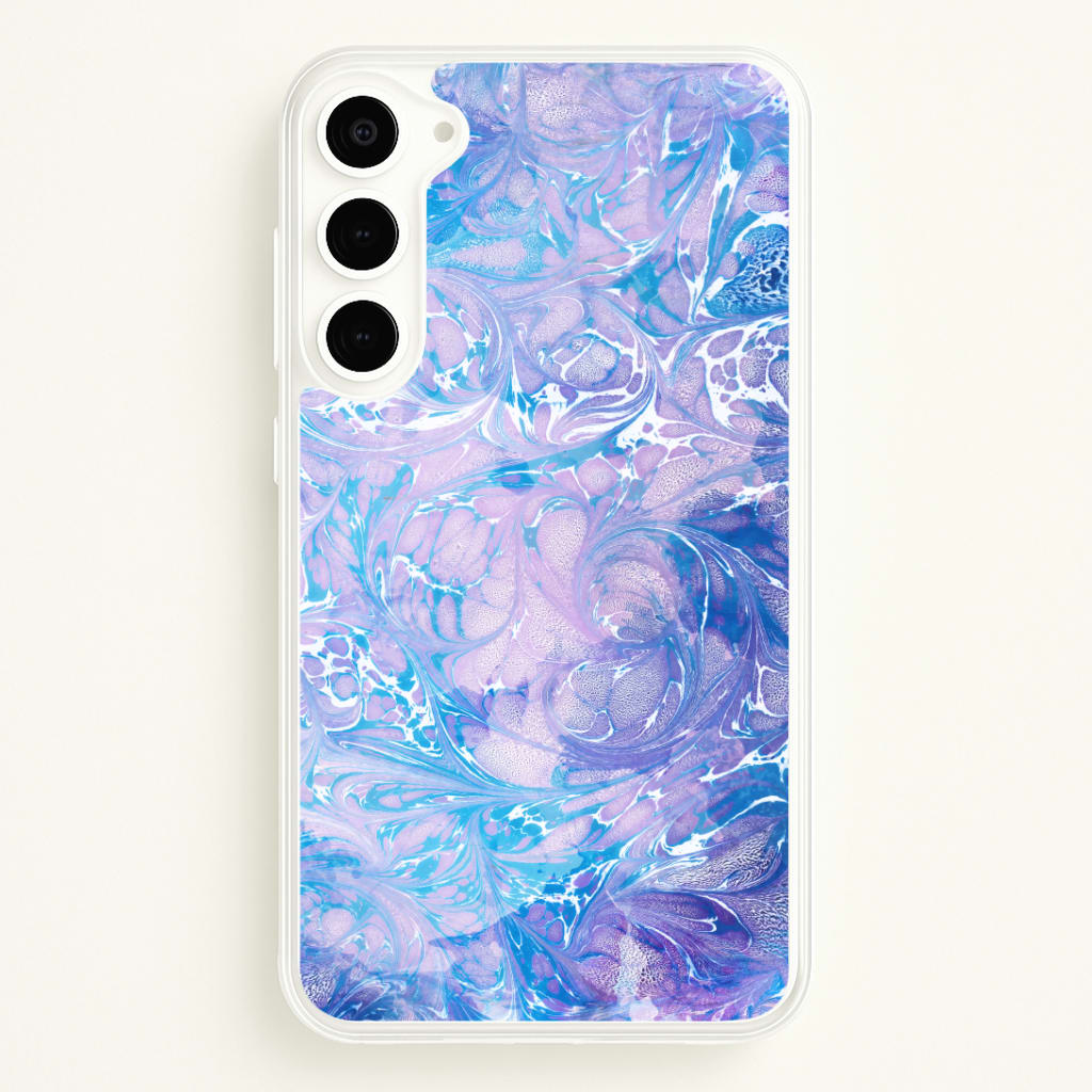 Sea Blue Swirly Marble Phone Case