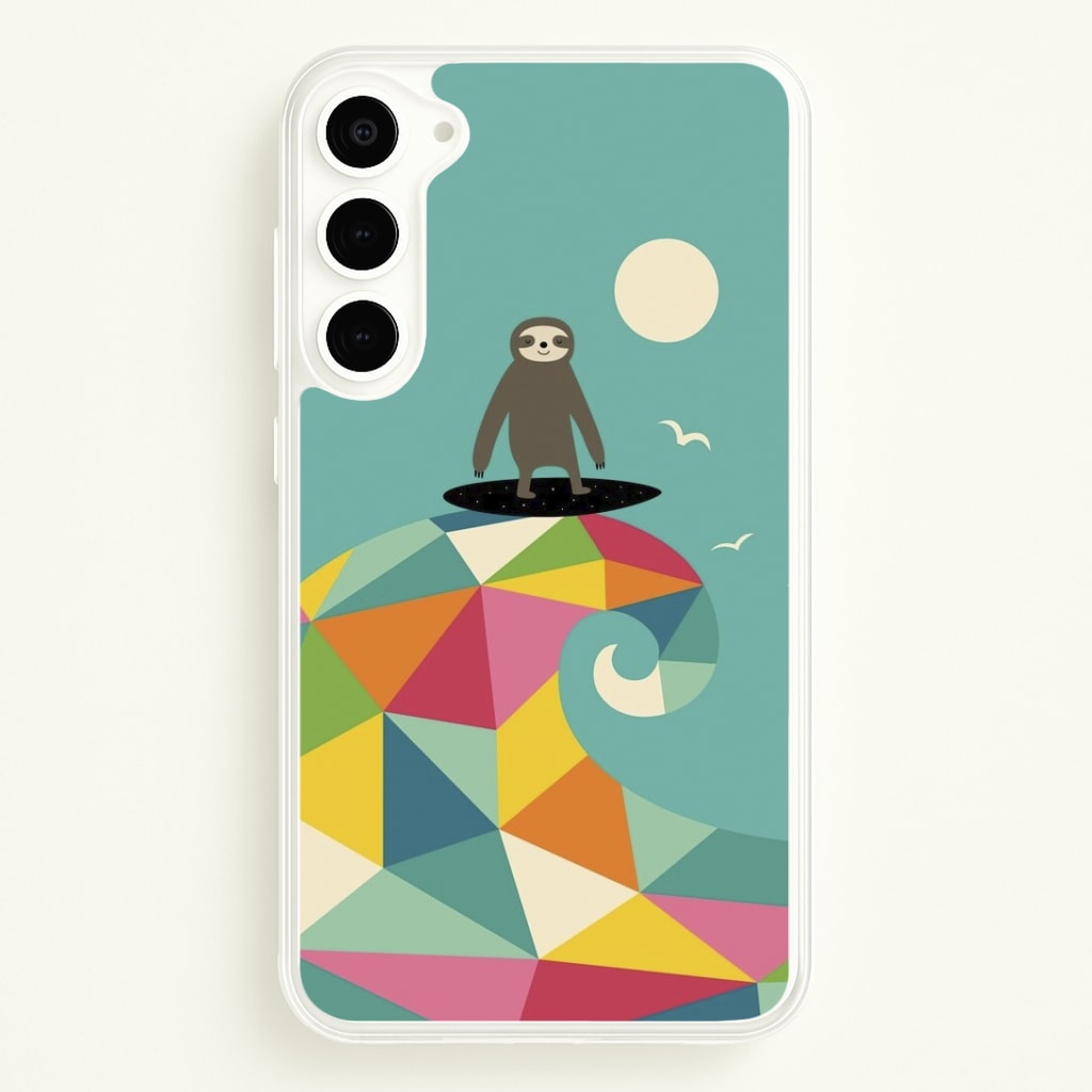 Surfing Sloth Phone Case