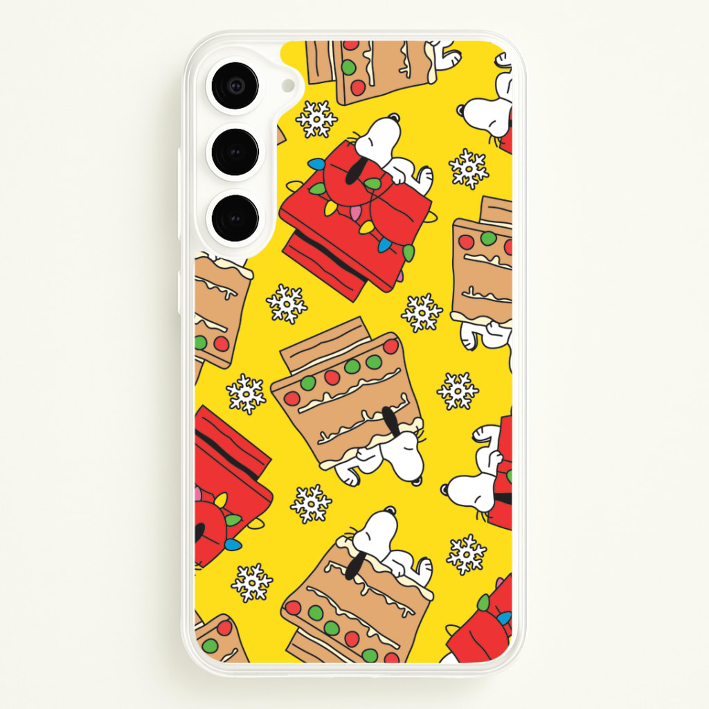 Cartoon Beagle Fairylights And Gingerbead Pattern Phone Case