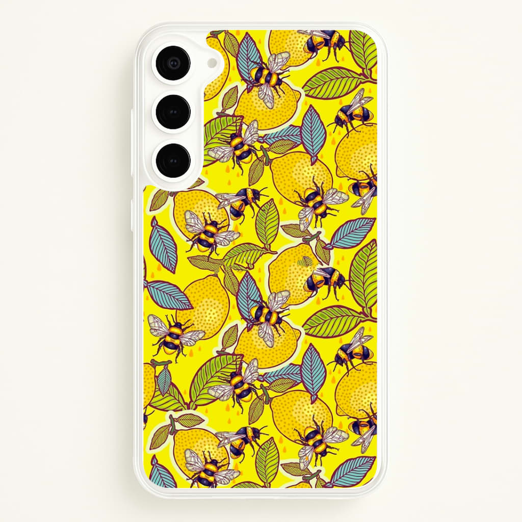Yellow Lemon and Bee Phone Case
