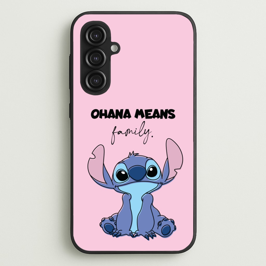 Ohana Means Family Pink Phone Case
