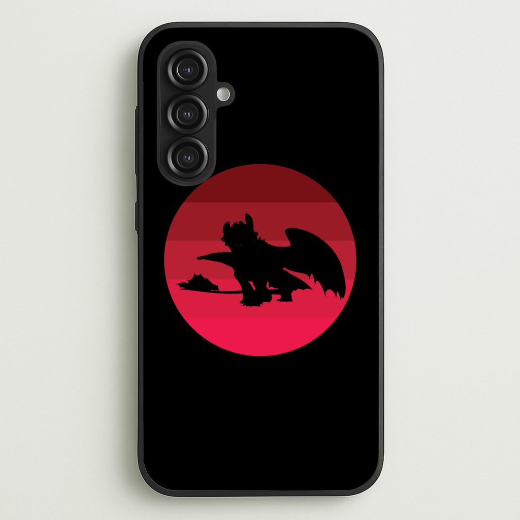 Red Sunset Dragon Phone Case