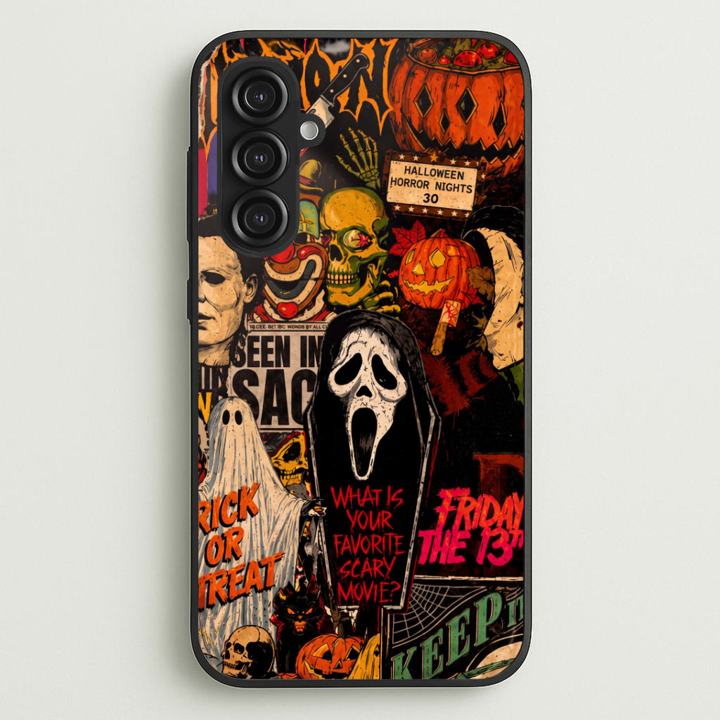 Horror Movie Sticker Collage Phone Case