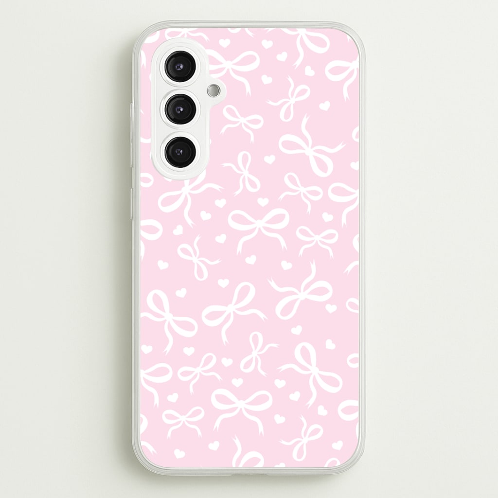 Coquette Bows And Hearts Baby Pink Phone Case