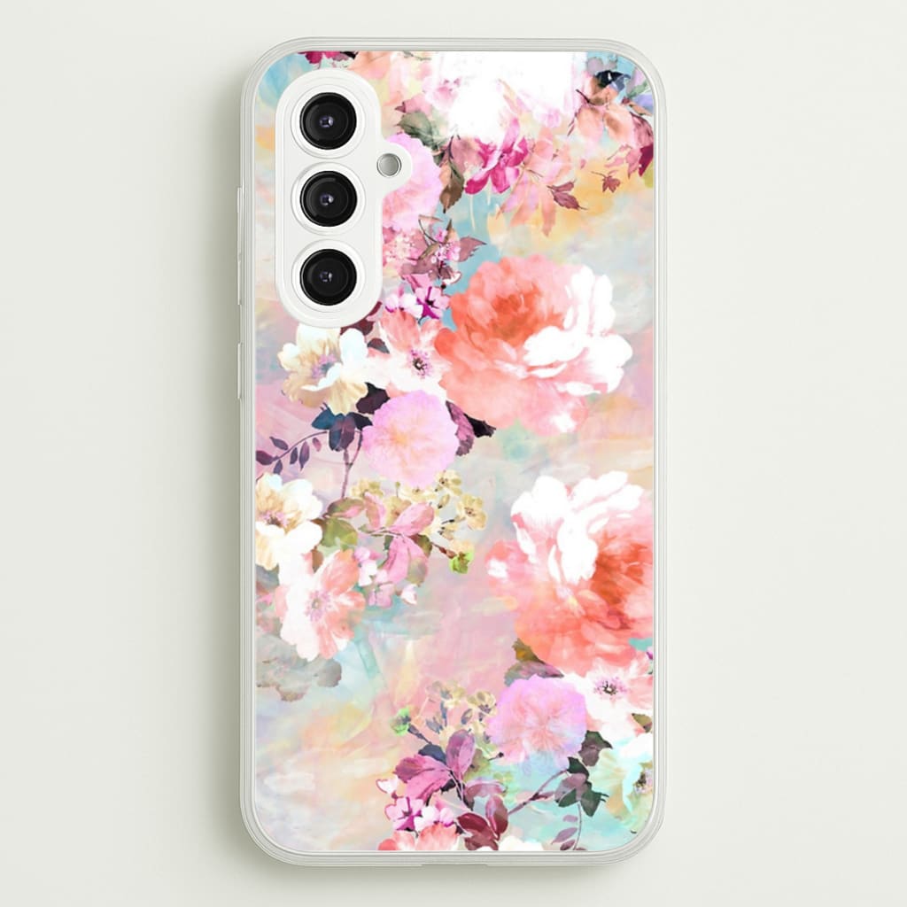 Pastel Pink Floral Pattern Phone Case