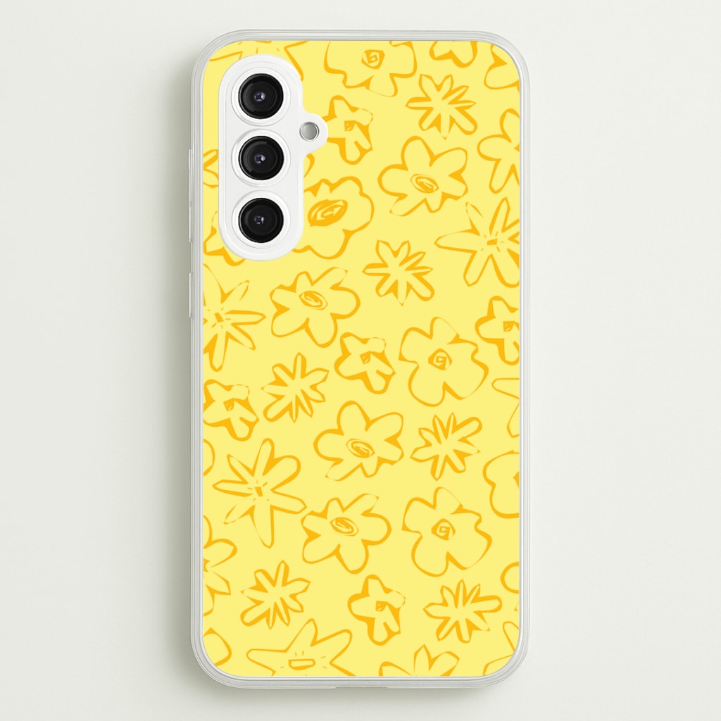 Yellow And Orange - Floral Patterns Phone Case