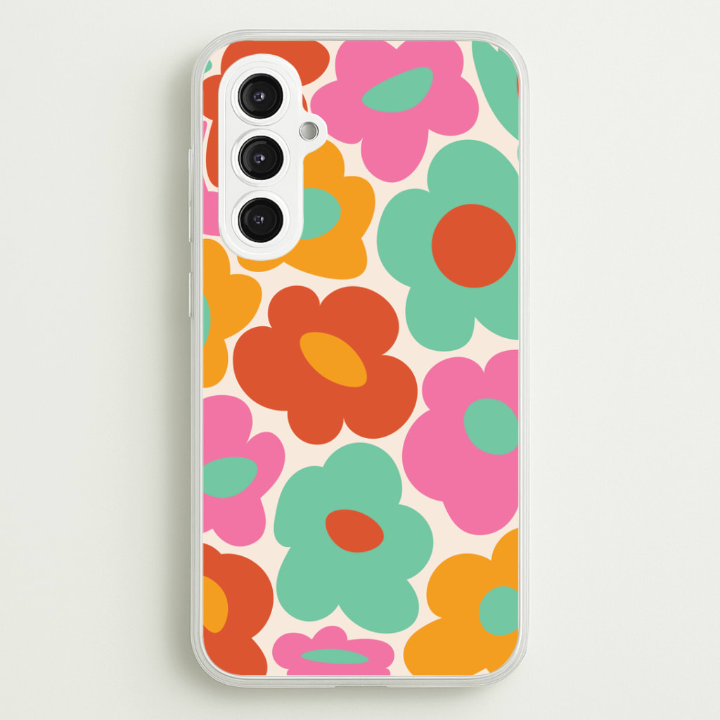 Abstract Trippy Retro Flowers Phone Case