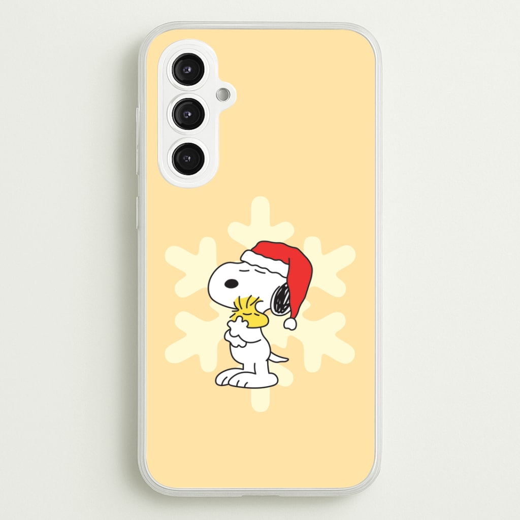 Christmas Cartoon Beagle And Bird Phone Case