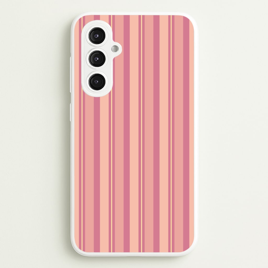 Pink And Yellow Stripes Phone Case