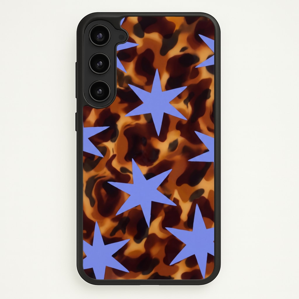 Tortoiseshell Star Scatter - Periwinkle Phone Case