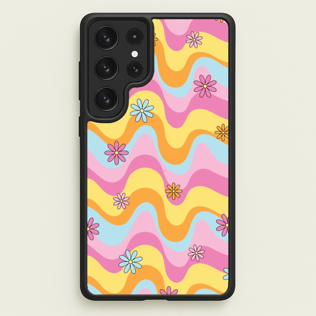Summer Waves Retro Pattern Phone Case
