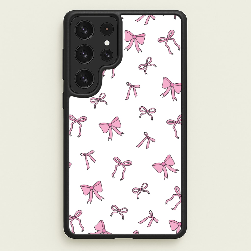 Coquette Variety Pink Bows Pattern Phone Case - Galaxy S23 Ultra / Standard