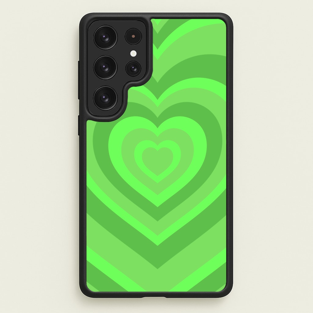 Green - Colourful Hearts Phone Case