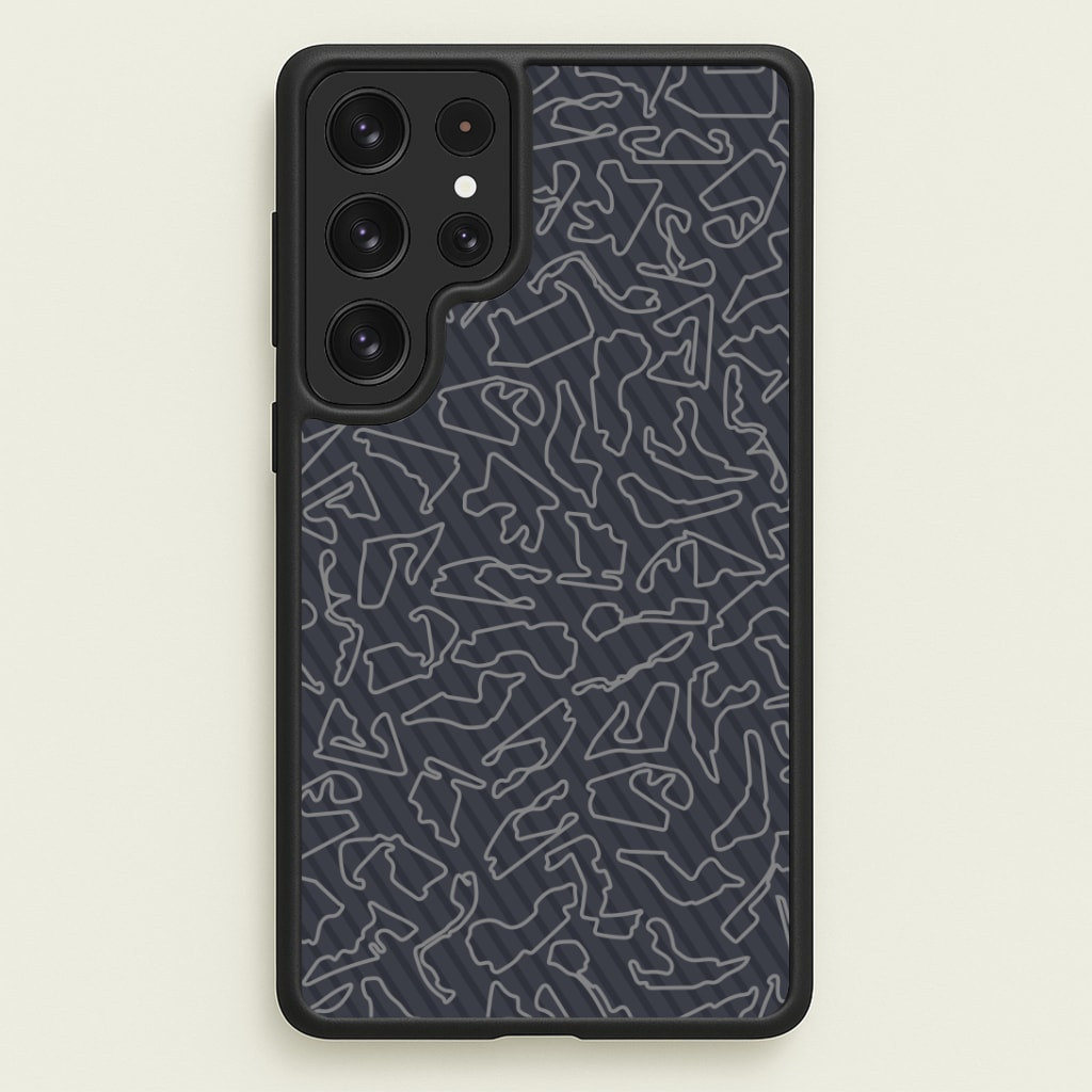 Track Outlines Gray Phone Case