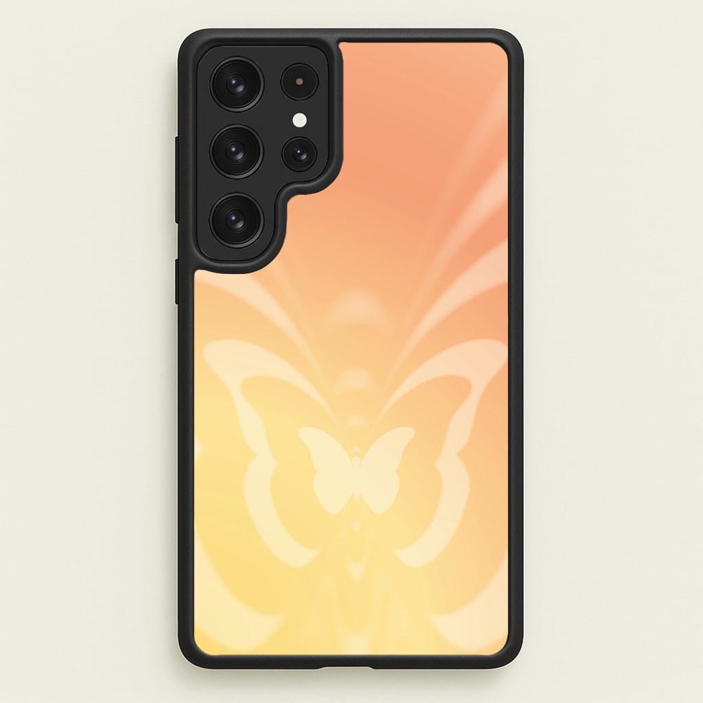 Butterfly Gradient Yellow Phone Case
