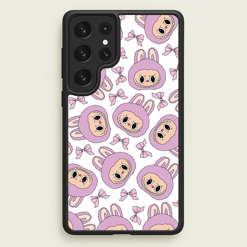 Cute Purple Monster And Bows Pattern Phone Case