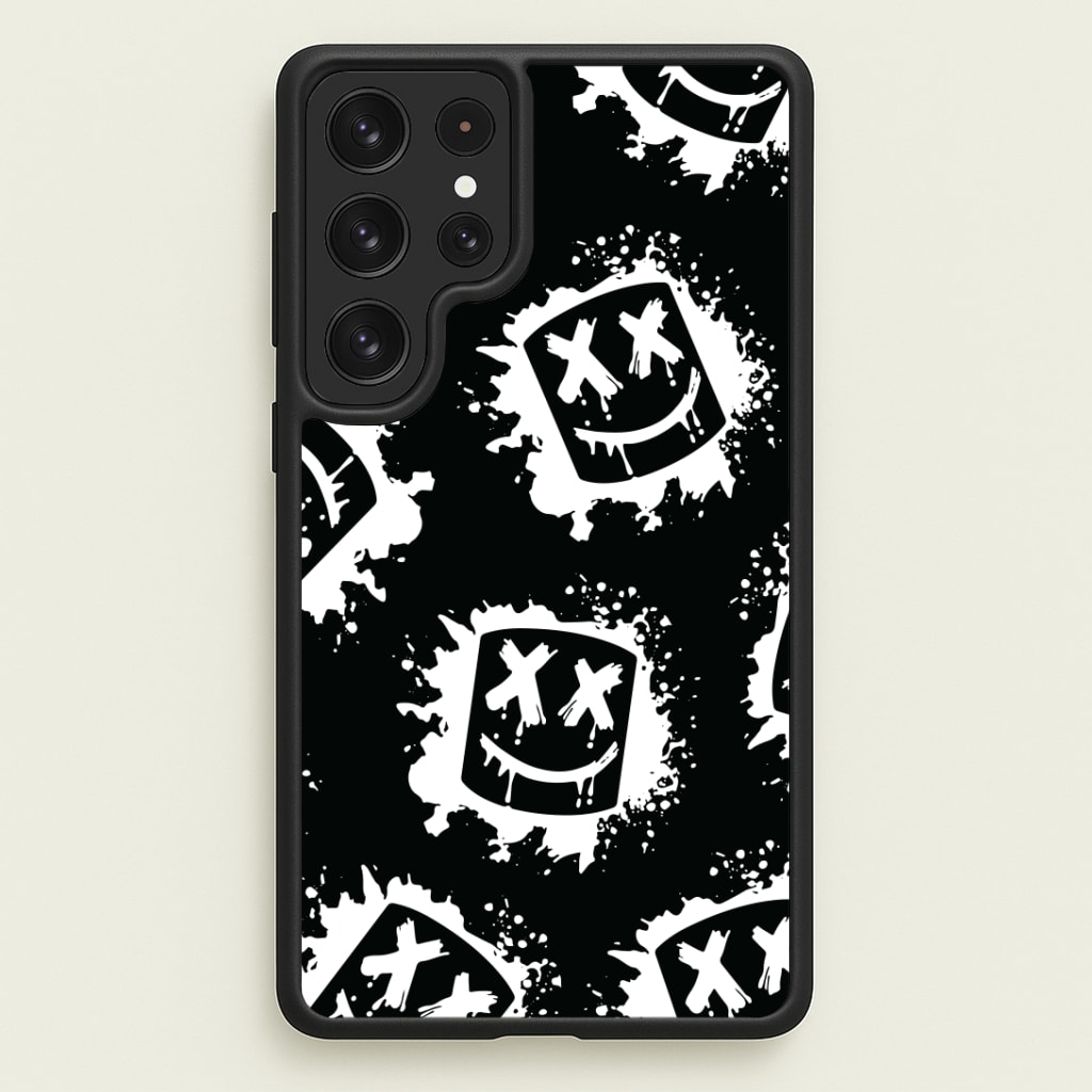 Black And White Helmet DJ Pattern Phone Case