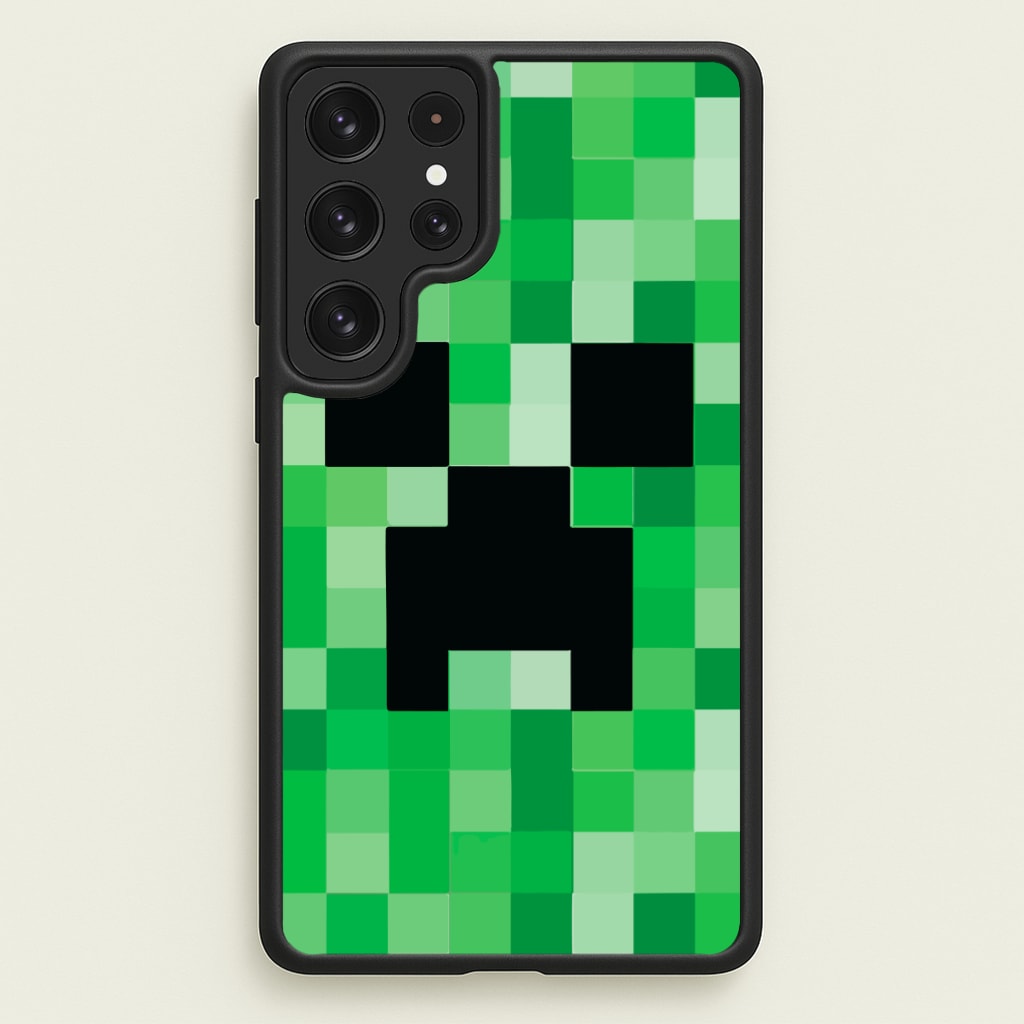 Creeper Face - Mining Phone Case - Galaxy S23 Ultra / Standard