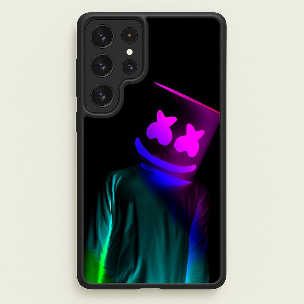 White Helmet DJ In Lights Phone Case