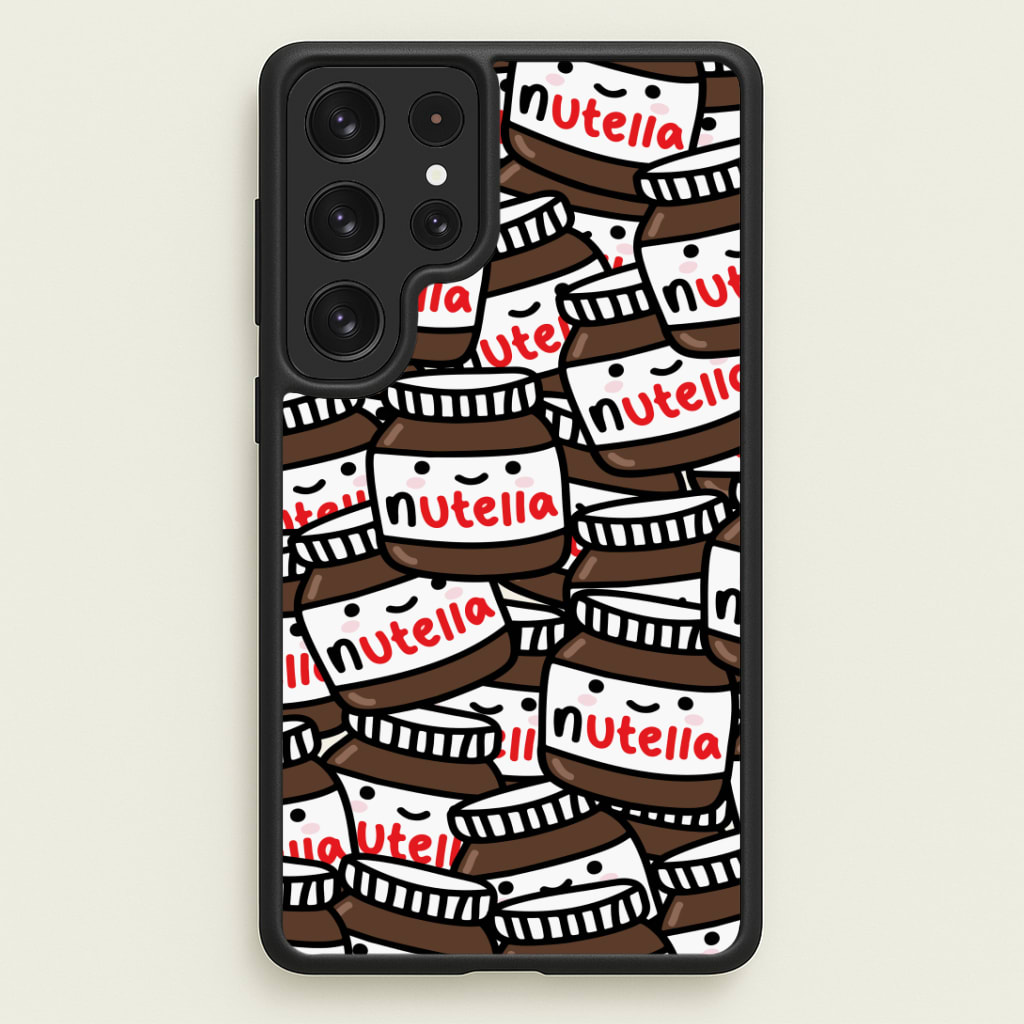 Cute Nutella Pattern Phone Case - Galaxy S23 Ultra / Standard