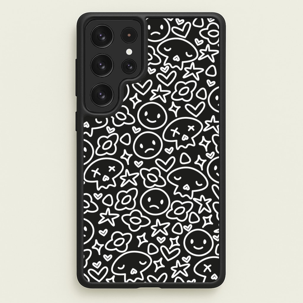Black Skulls - Skate Aesthetic Phone Case