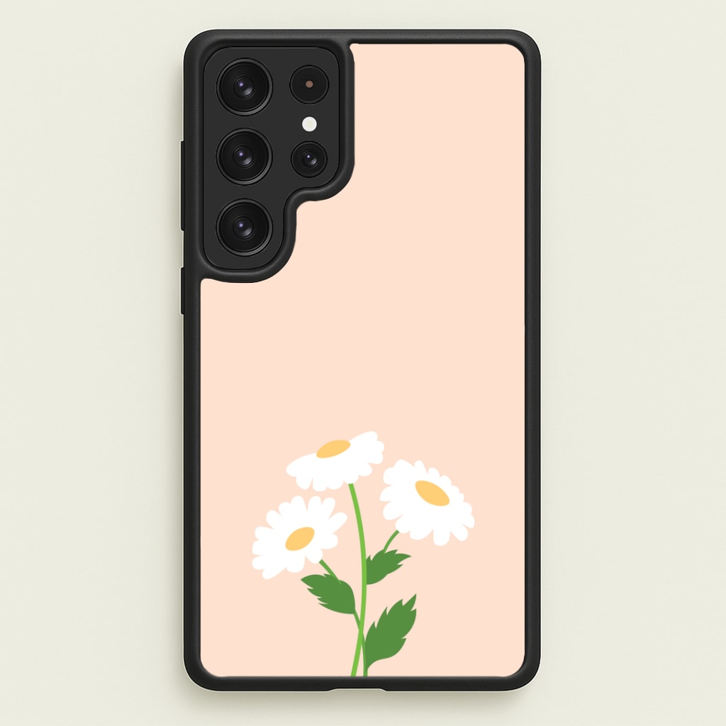 Peach And Dasies Phone Case