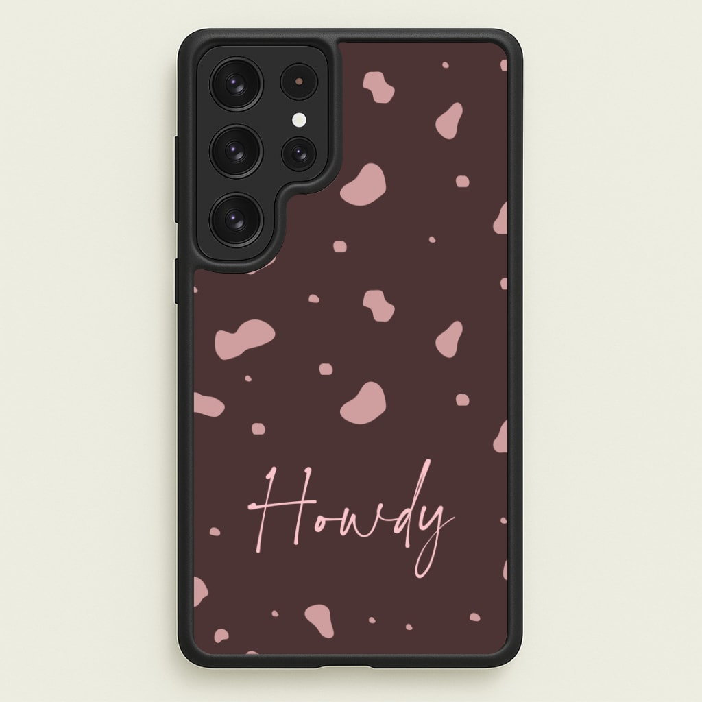 Cow Print Howdy Phone Case