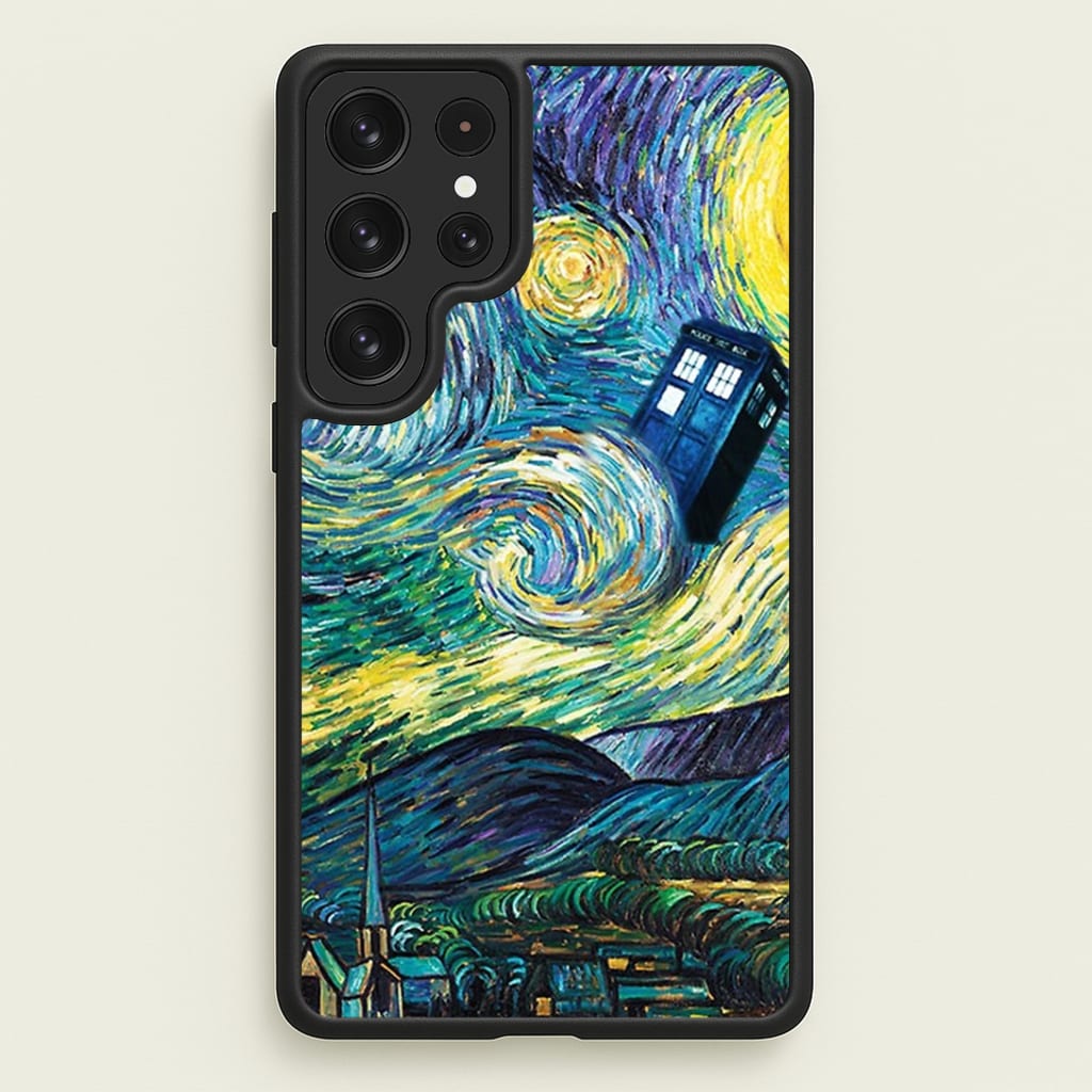 Starry Night Tardis Phone Case - Galaxy S23 Ultra / Standard