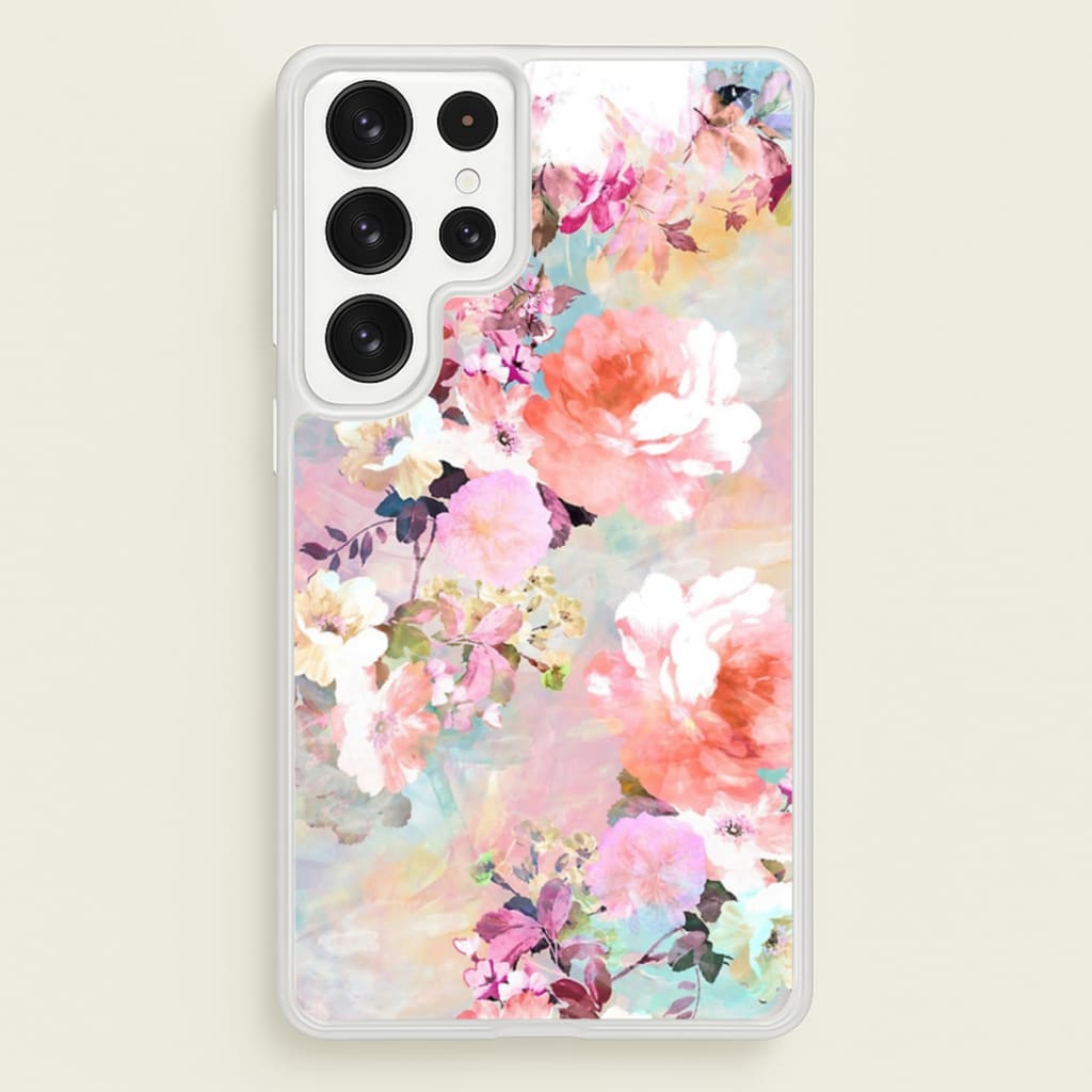 Pastel Pink Floral Pattern Phone Case