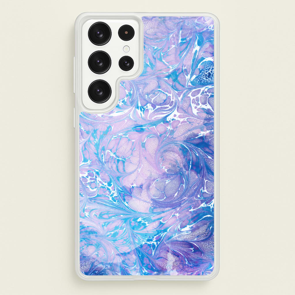 Sea Blue Swirly Marble Phone Case