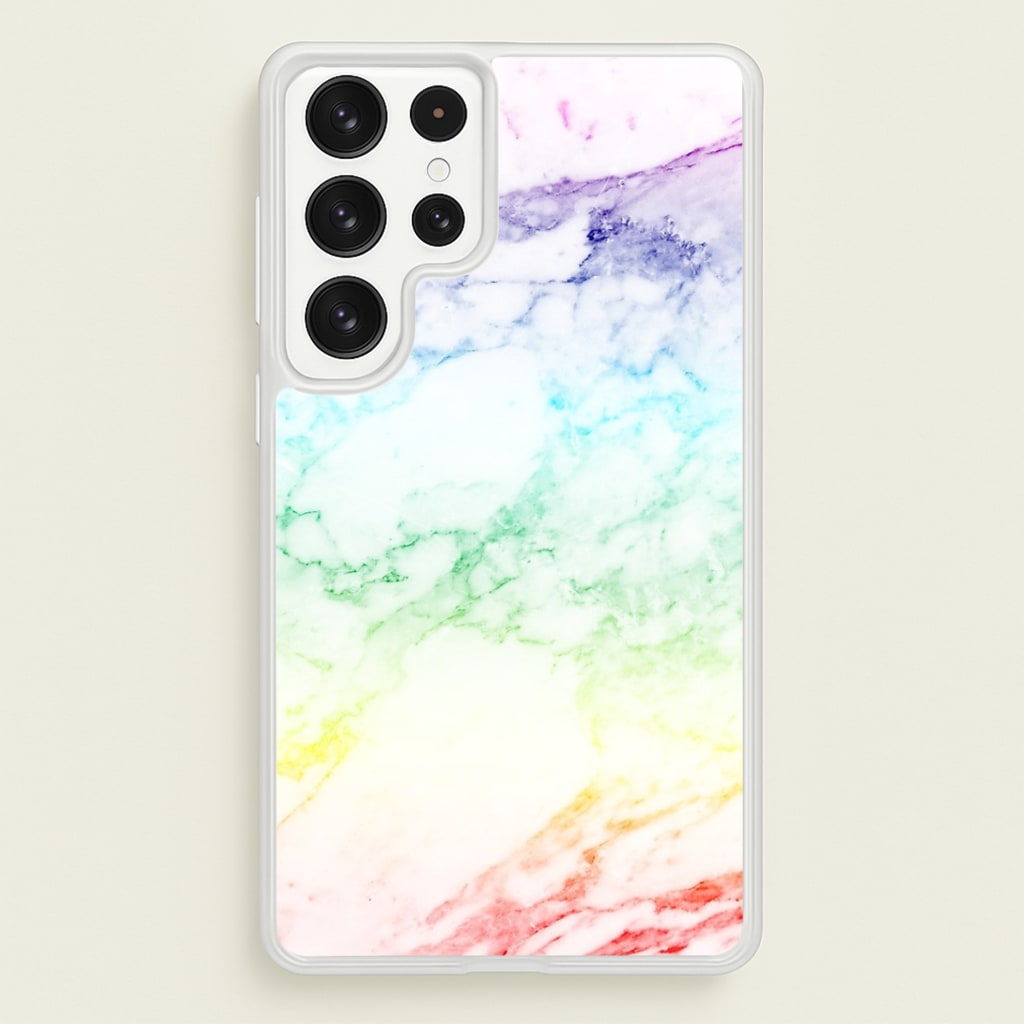 Rainbow Streak Marble Pattern Phone Case