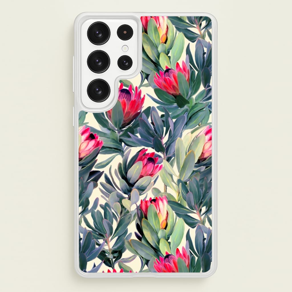 Painted Protea Pattern Phone Case