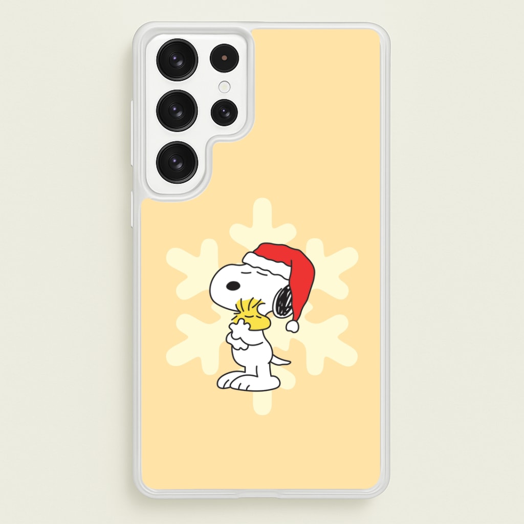 Christmas Cartoon Beagle And Bird Phone Case