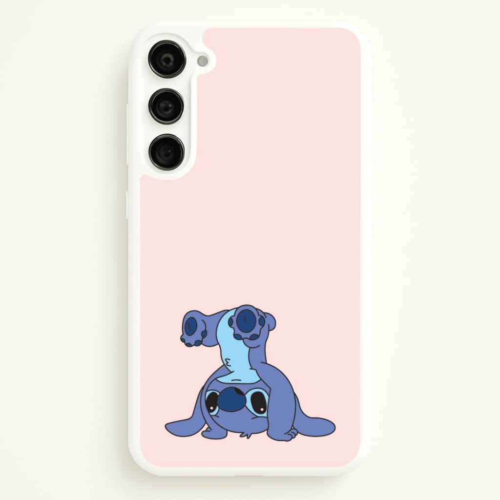 Cute Blue Alien Handstand Phone Case