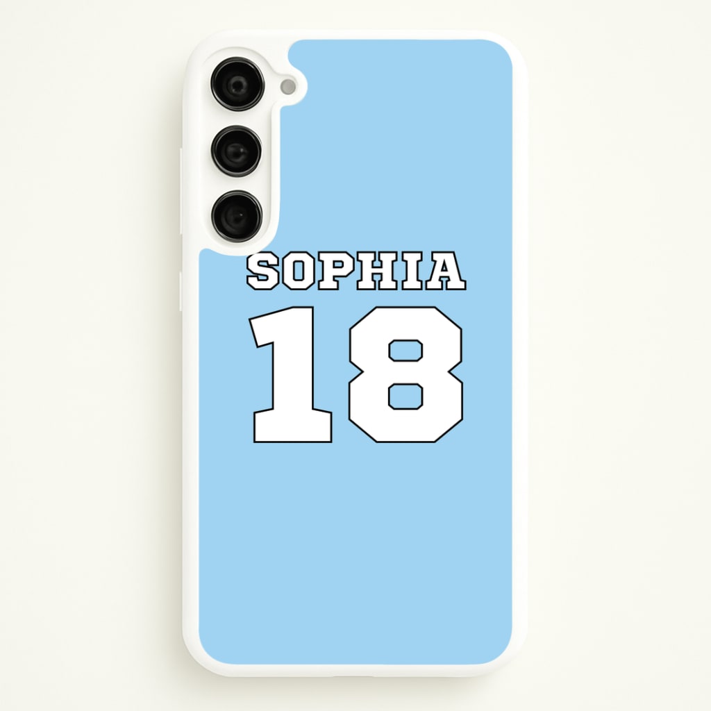 Light Blue - Personalised Football Phone Case