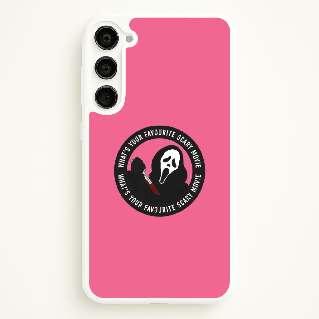 What's Your Favourite Scary Movie Badge Phone Case