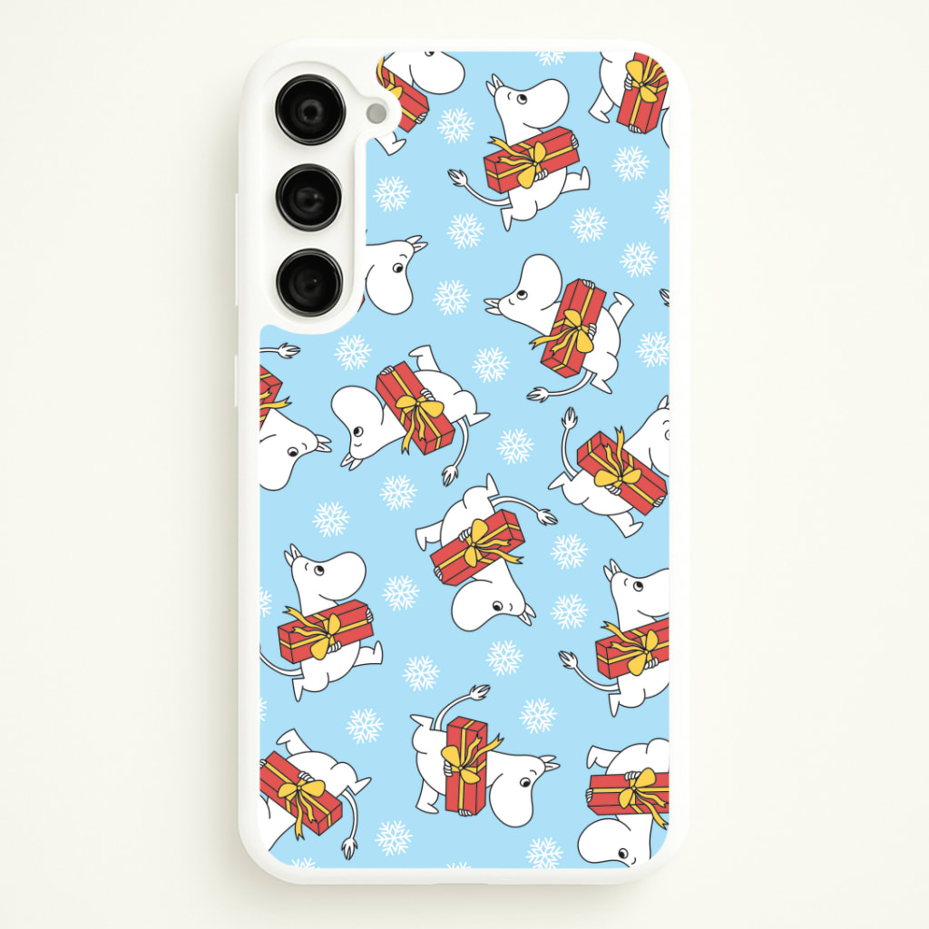Present And Snowflakes Moom Pattern Phone Case - Galaxy S23 / Standard