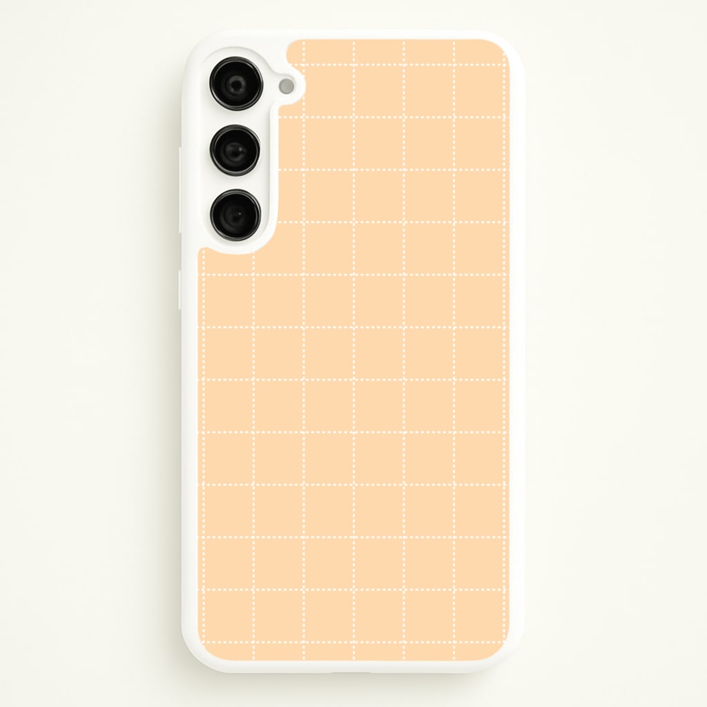 Criss Cross Peach Stripes Phone Case