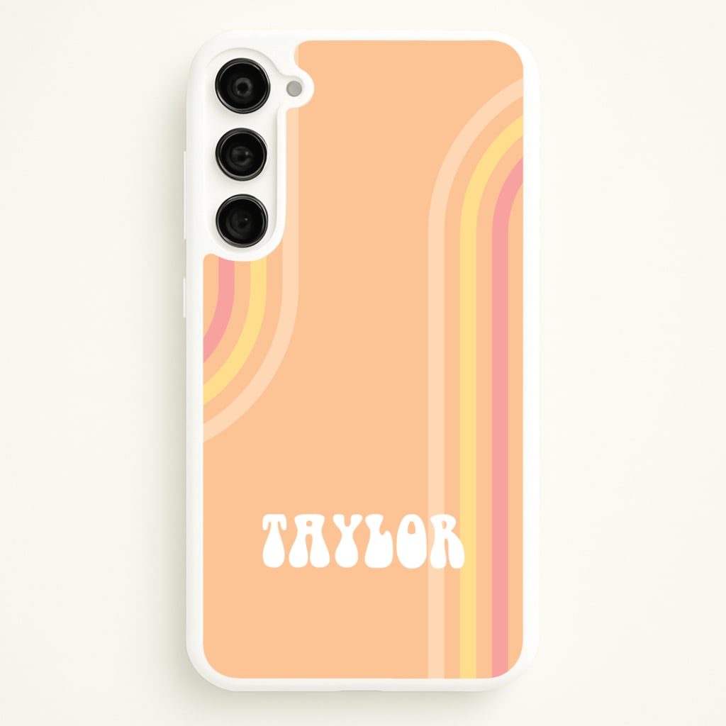 Retro Orange Personalised Name Phone Case