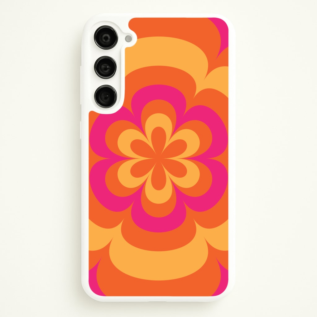 Sunset Trippy Flower Pattern Phone Case
