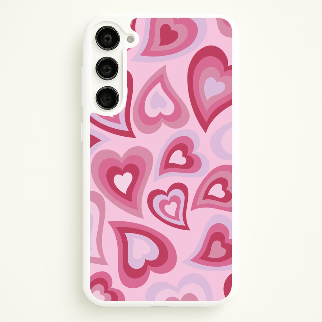 Pink Hearts - Trippy Patterns Phone Case