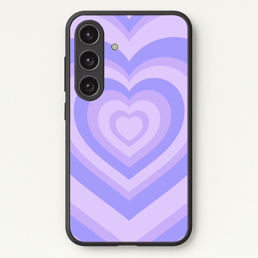 Purple - Colourful Hearts Phone Case - Galaxy S24 Plus / Standard