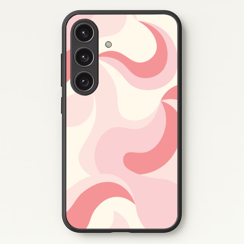 Pastel Pinks Abstract Pattern Phone Case - Galaxy S24 Plus / Standard